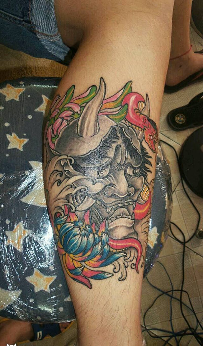 般若纹身图片_腹部背部臀部手臂腿部传统人物鬼神般若成品纹身图案