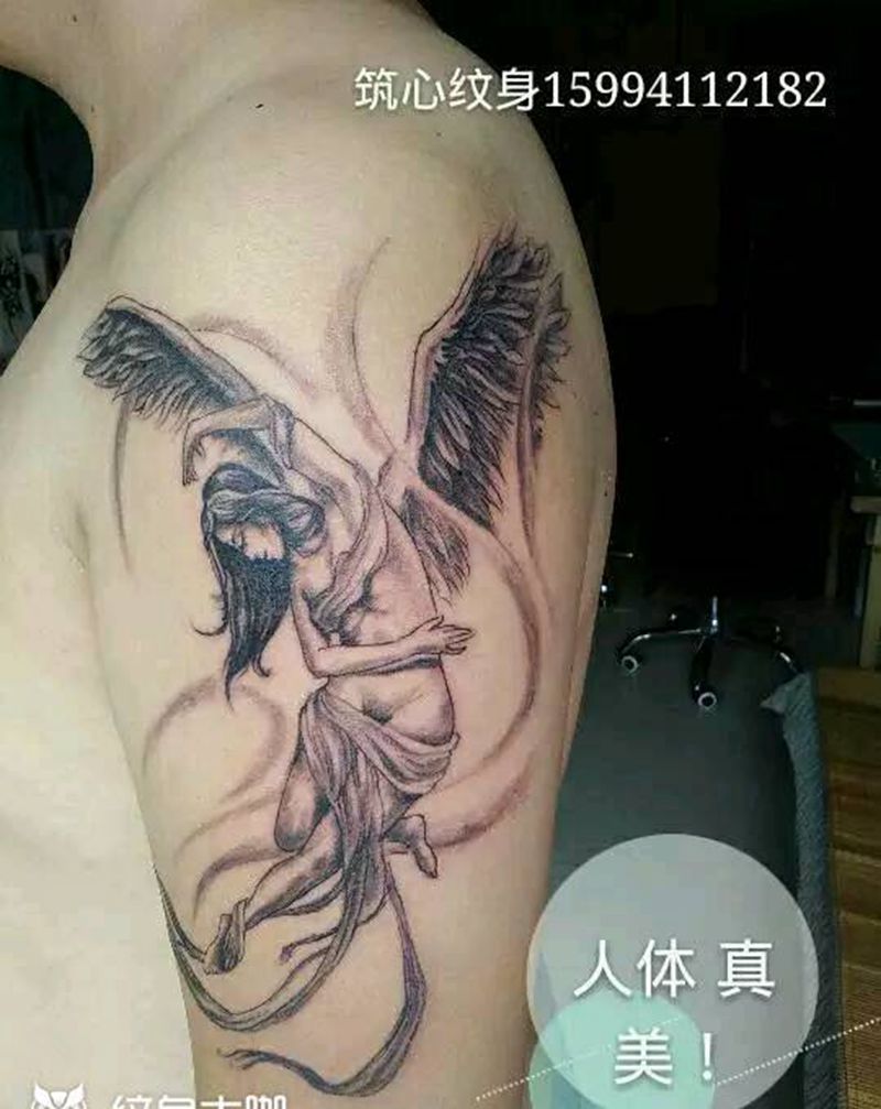 天使纹身图片