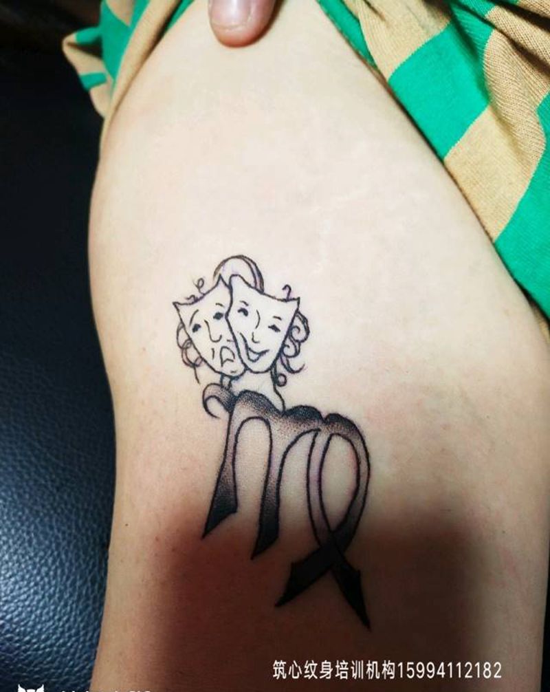 处女座纹身图片_手臂图腾纹身图案
