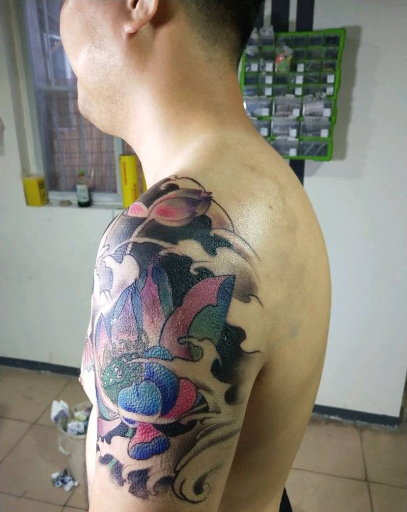 鳌鱼半甲纹身图片