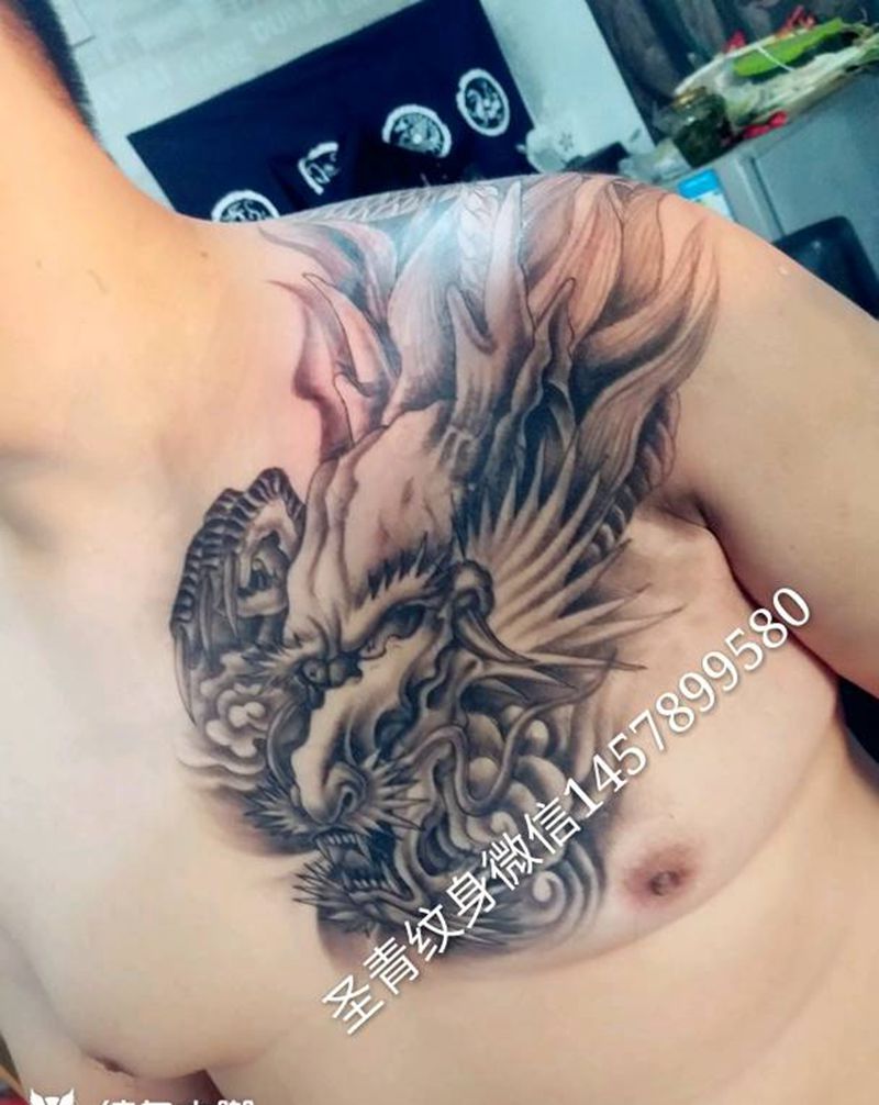 龙头，喜欢的约我纹身图片