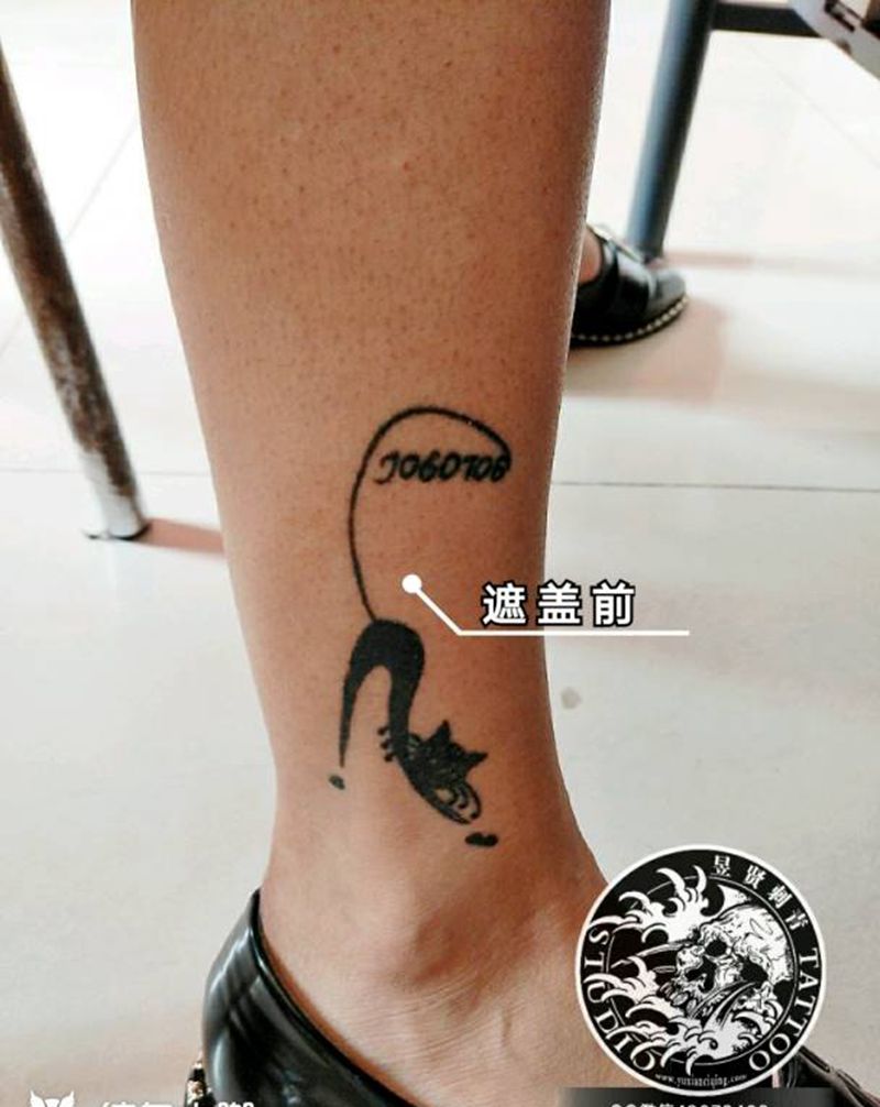 遮盖前纹身图片