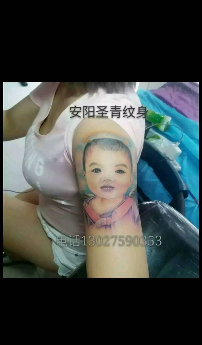 顾客宝贝完成纹身图片