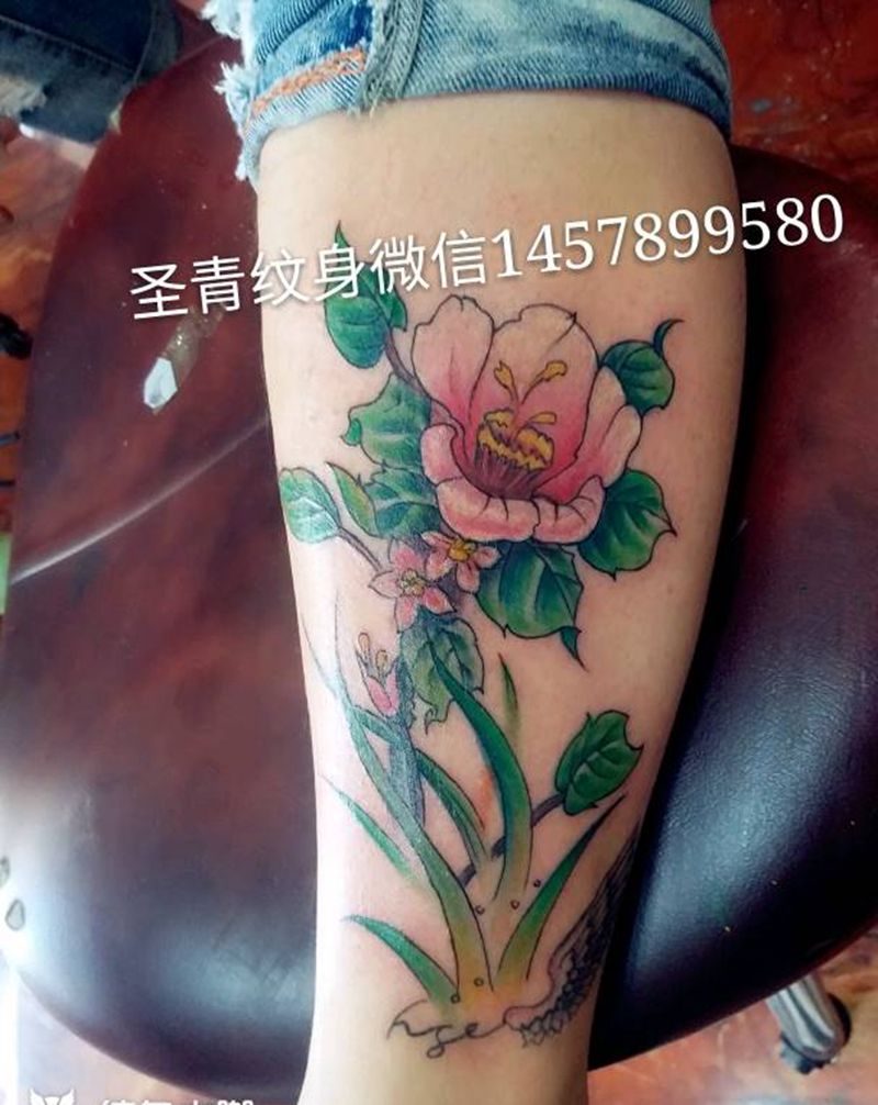 彩色花完成喜欢的约我纹身图片