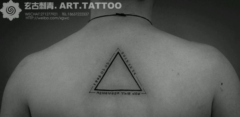 几何纹身图片_背部欧美清新贴纸几何字符静物图腾原创成品纹身图案