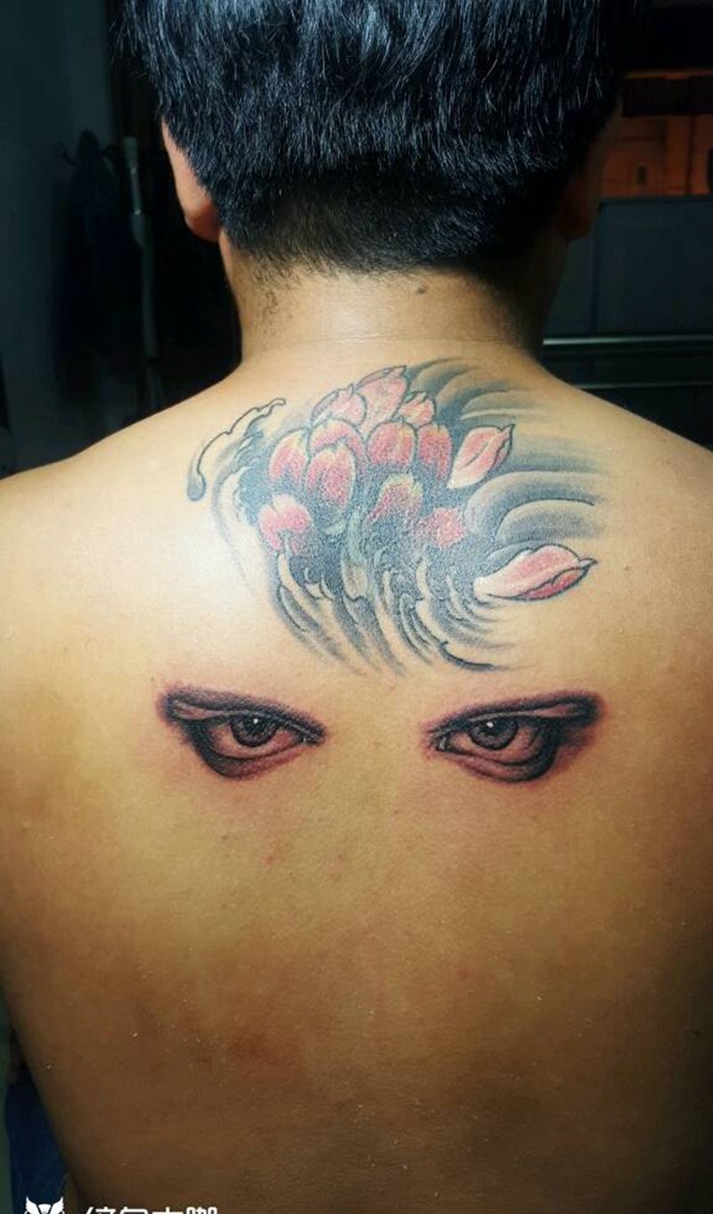 眼纹身图片_肩部胸部腰部背部臀部欧美清新原创眼睛成品纹身图案