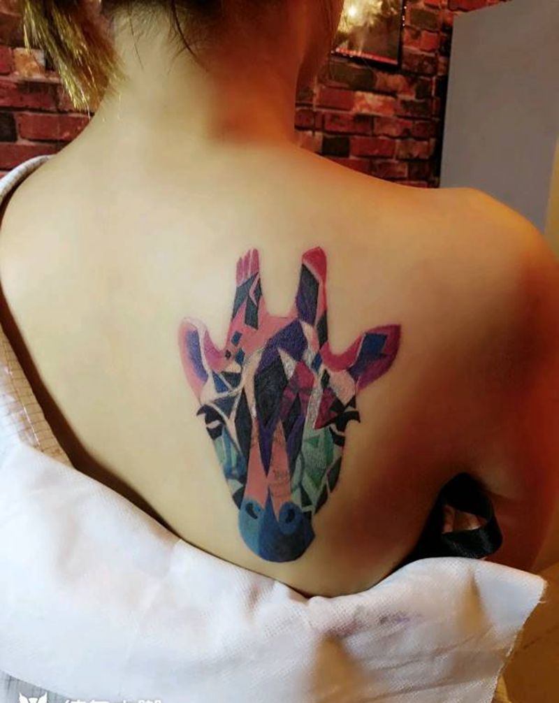 长颈鹿纹身图片