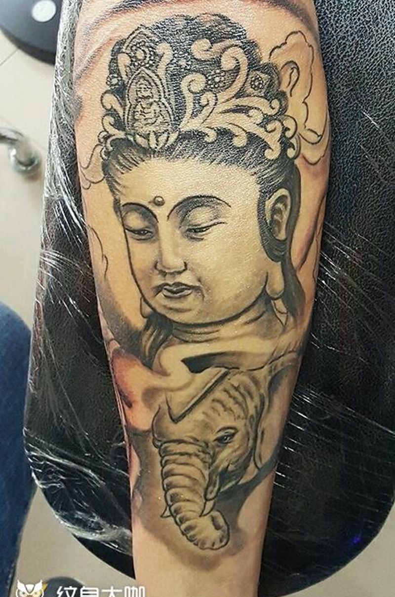 菩萨 恢复后纹身图片_肩部背部手臂腿部传统人物鬼神宗教菩萨成品纹身图案