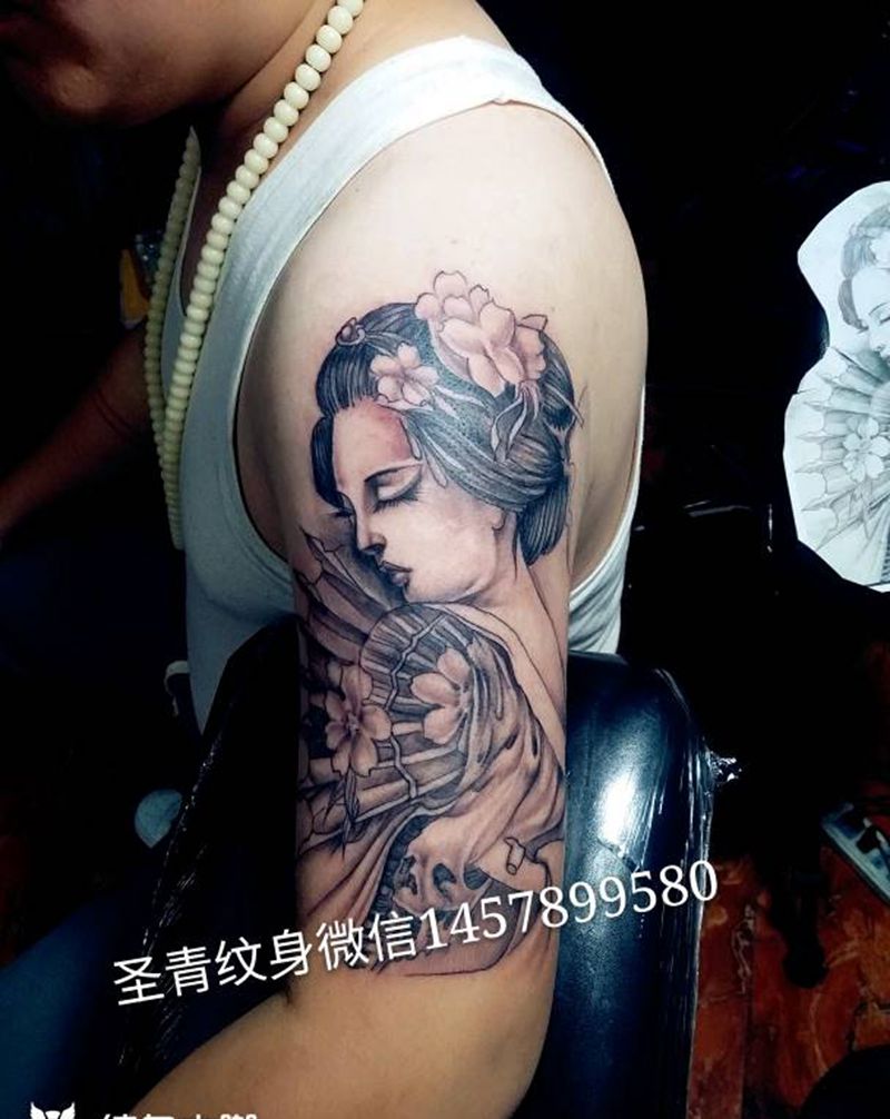 艺妓我微信，喜欢约我微信纹身图片