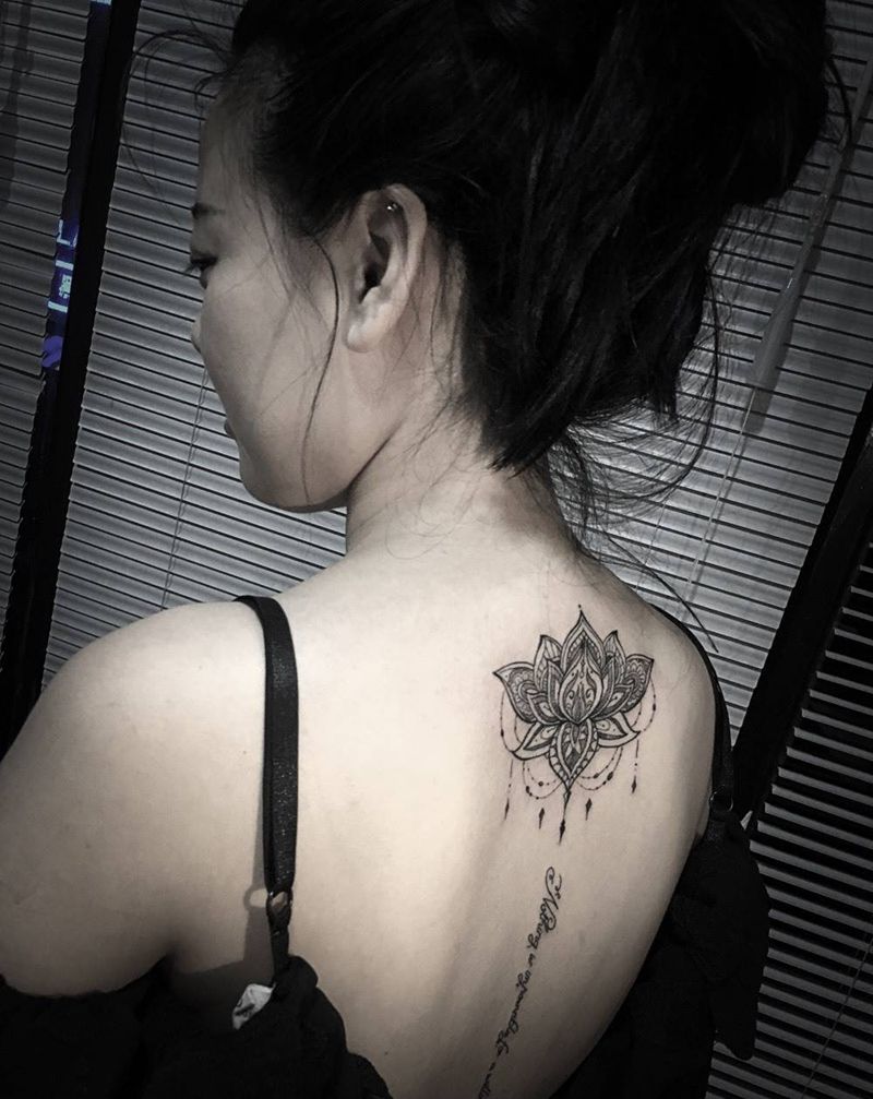 梵花纹身图片_成品肩部腰部背部清新植物静物纹身图案