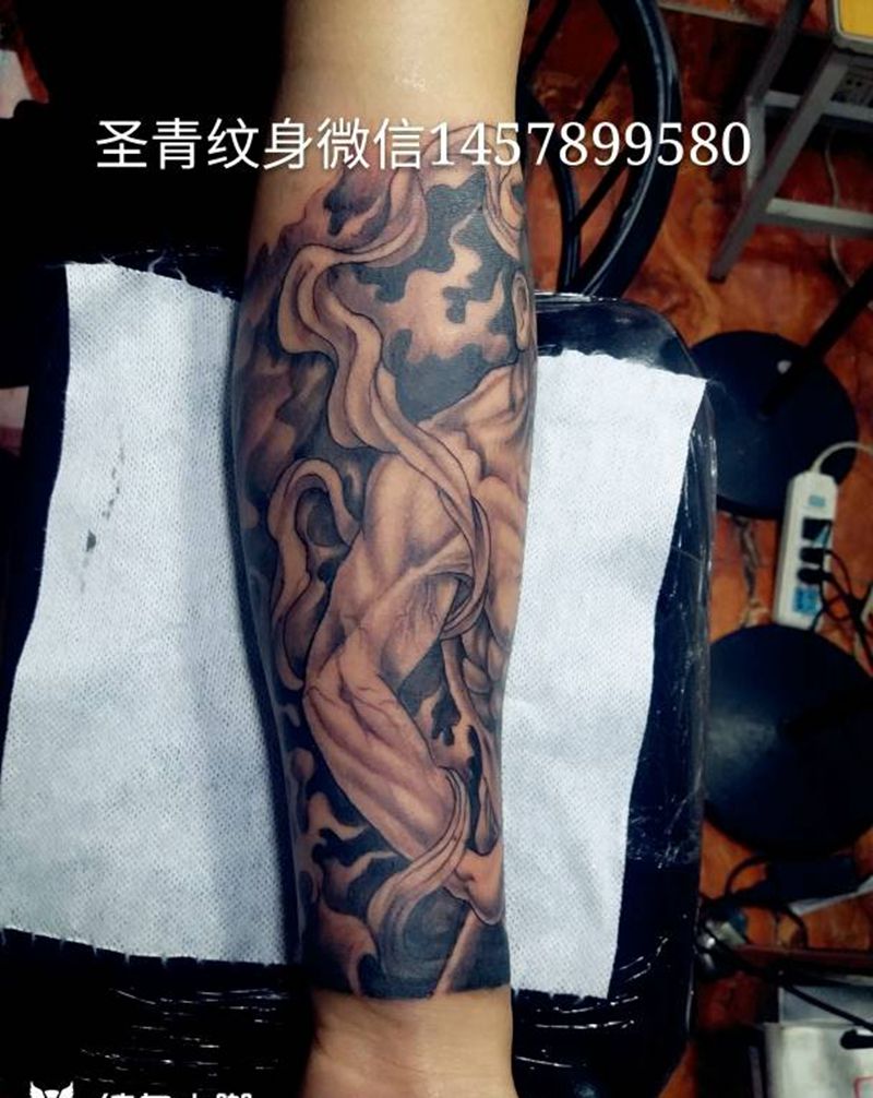 包小臂罗汉喜欢的约我纹身图片