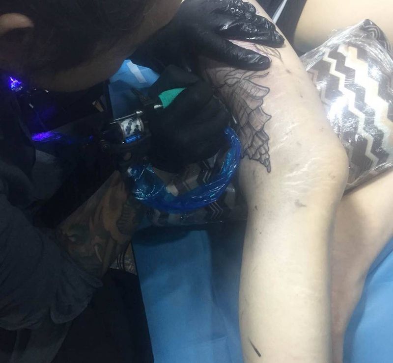 点刺花纹身图片