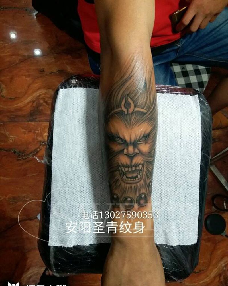 孙悟空完成纹身图片