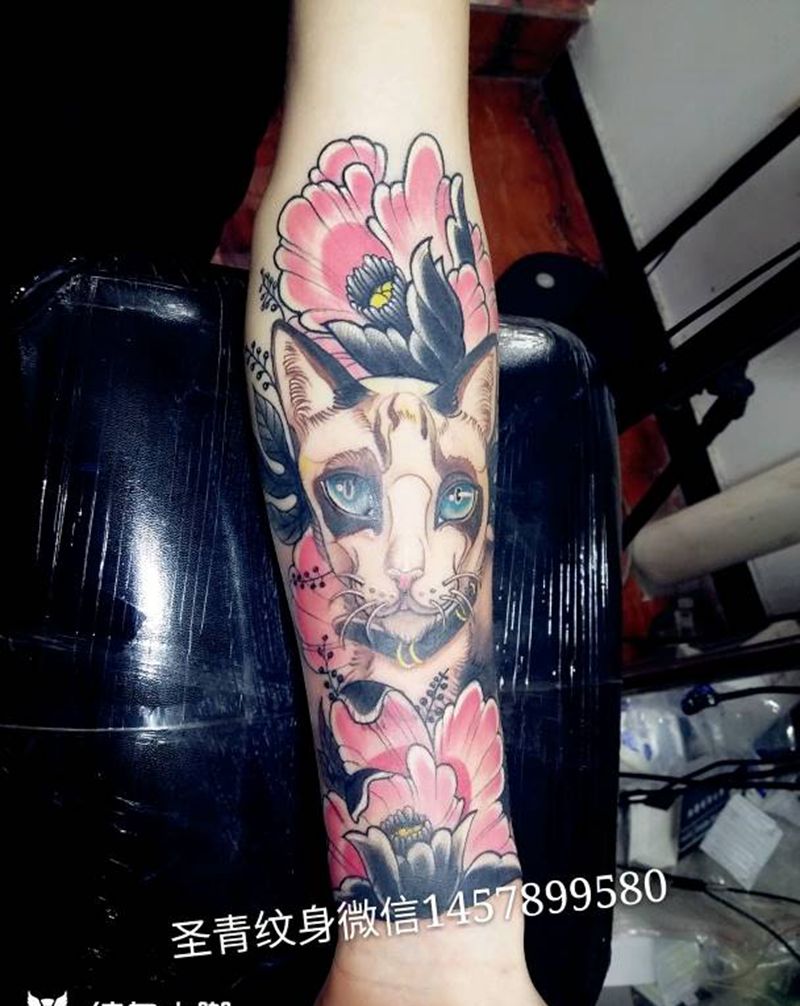 喜欢的约我微信纹身图片