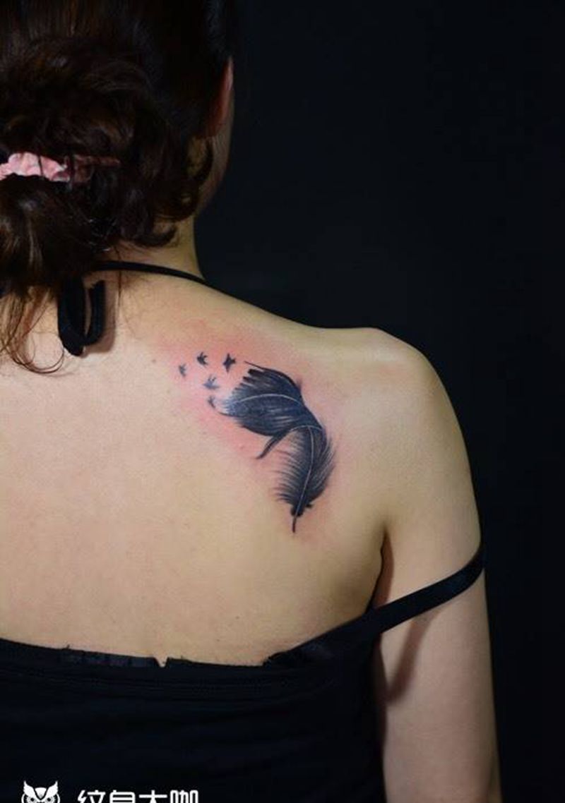 羽毛纹身纹身图片