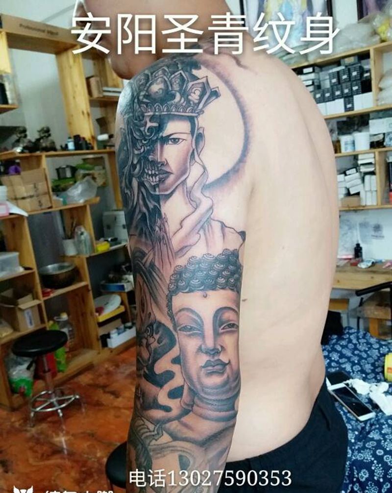 佛纹身图片