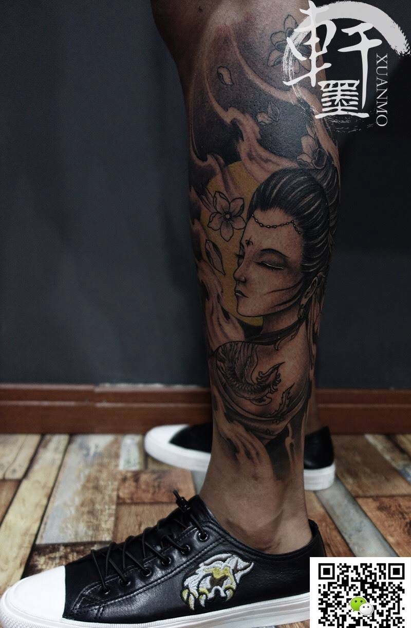 艺伎纹身图片