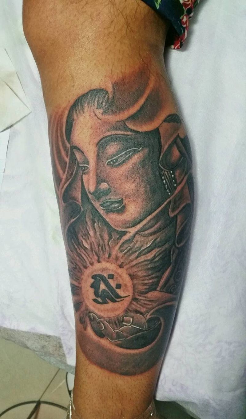 菩萨纹身图片_腹部腰部背部手臂腿部传统人物宗教菩萨成品纹身图案