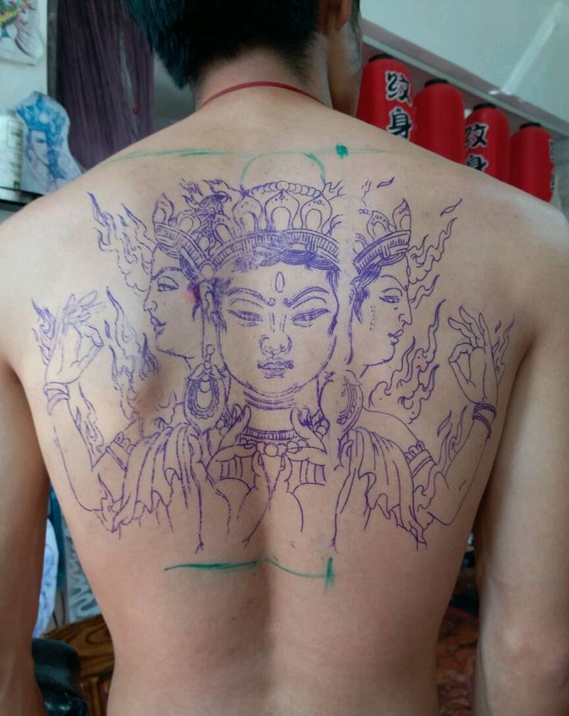 佛完成纹身图片