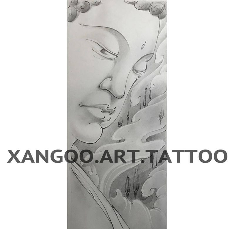 手稿原创；云鹏出品纹身图片_手稿插画成品肩部胸部背部手臂腿部传统人物纹身图案