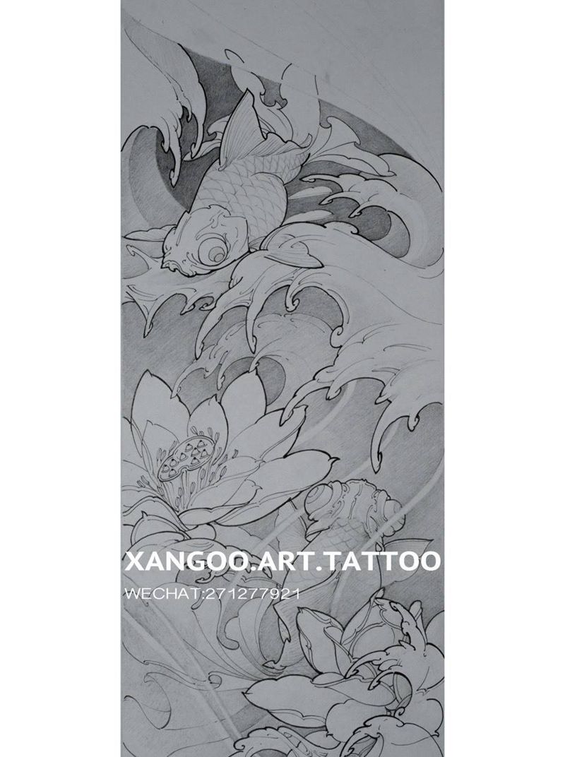传统原创手稿纹身图片_成品手稿插画手臂腿部手部传统动物原创纹身图案