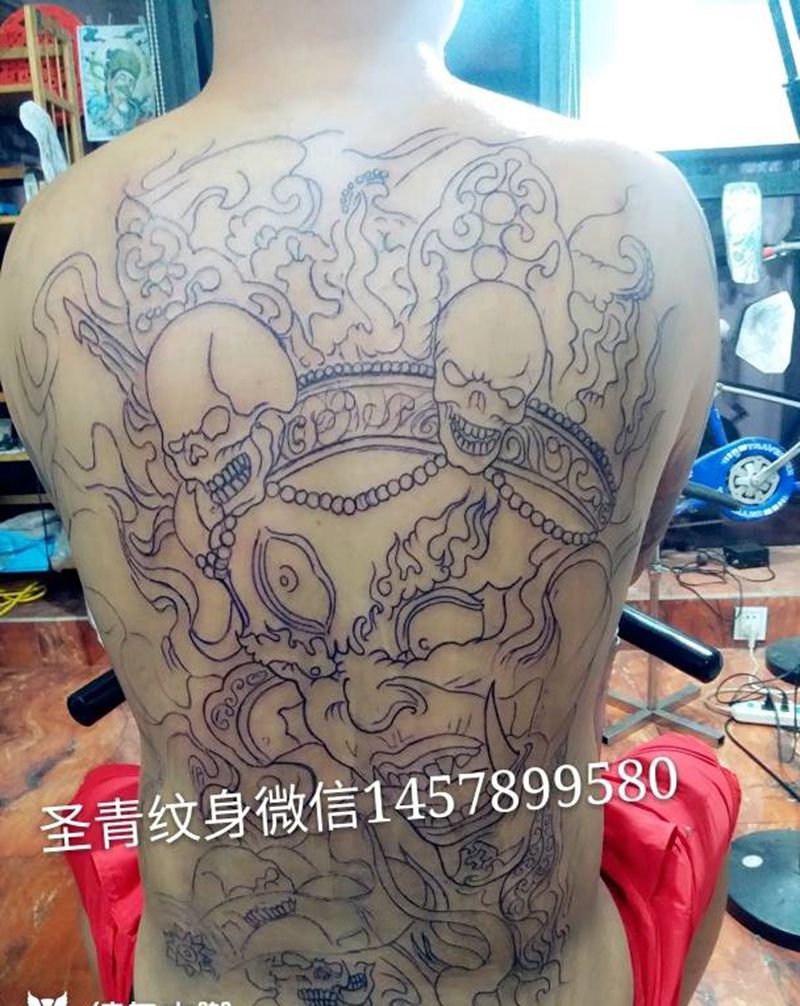 线条完成喜欢的约我，后期继续打纹身图片