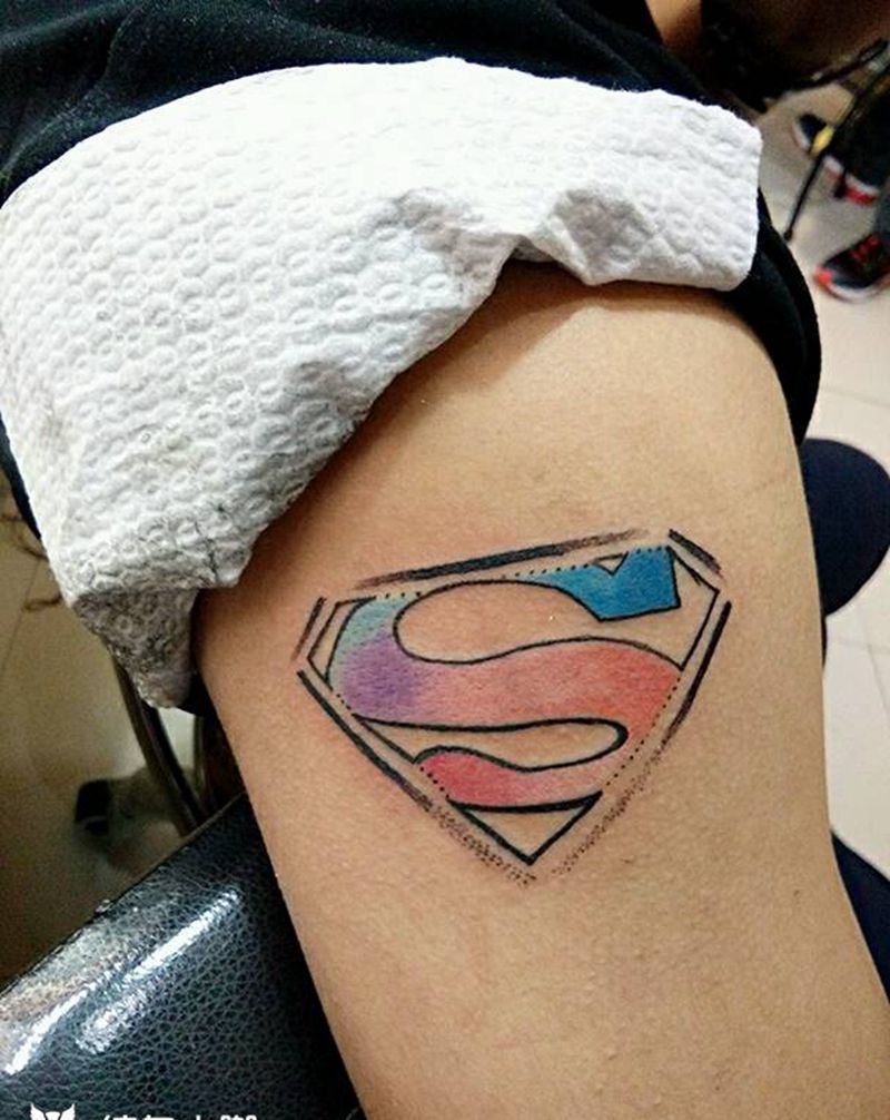 超人纹身图片