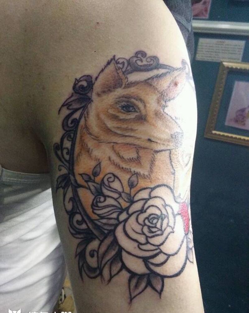 情侣鹿纹身图片