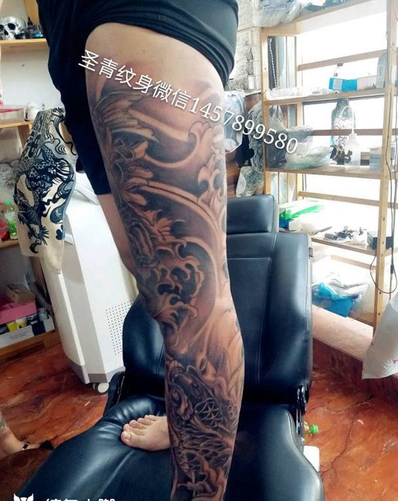 花腿完成喜欢的约纹身图片