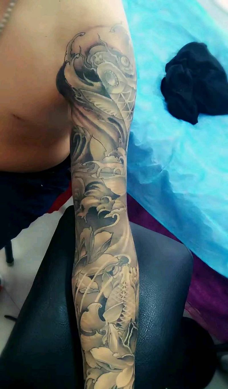 花臂完成纹身图片