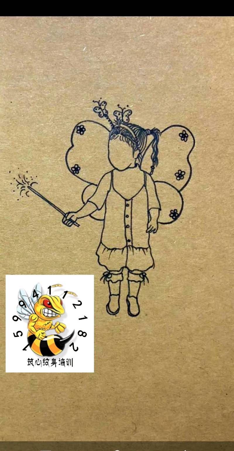 照片简笔画纹身图片