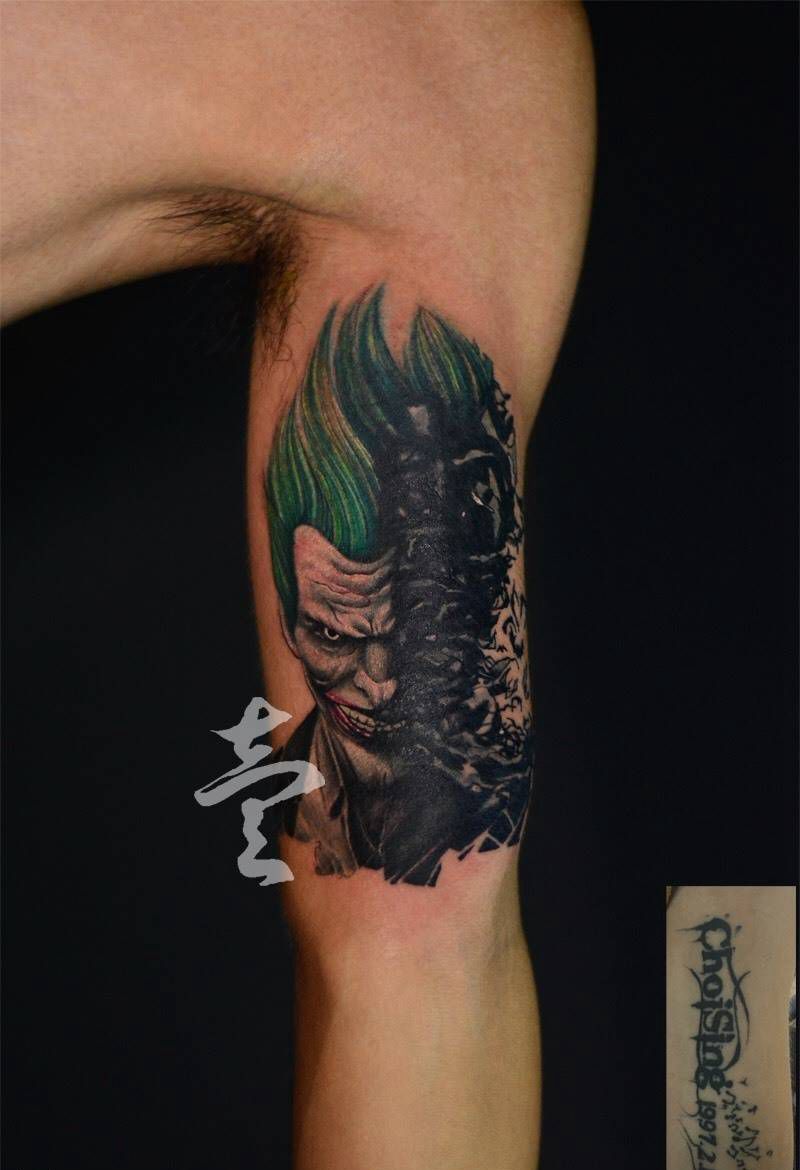 遮盖小丑纹身图片