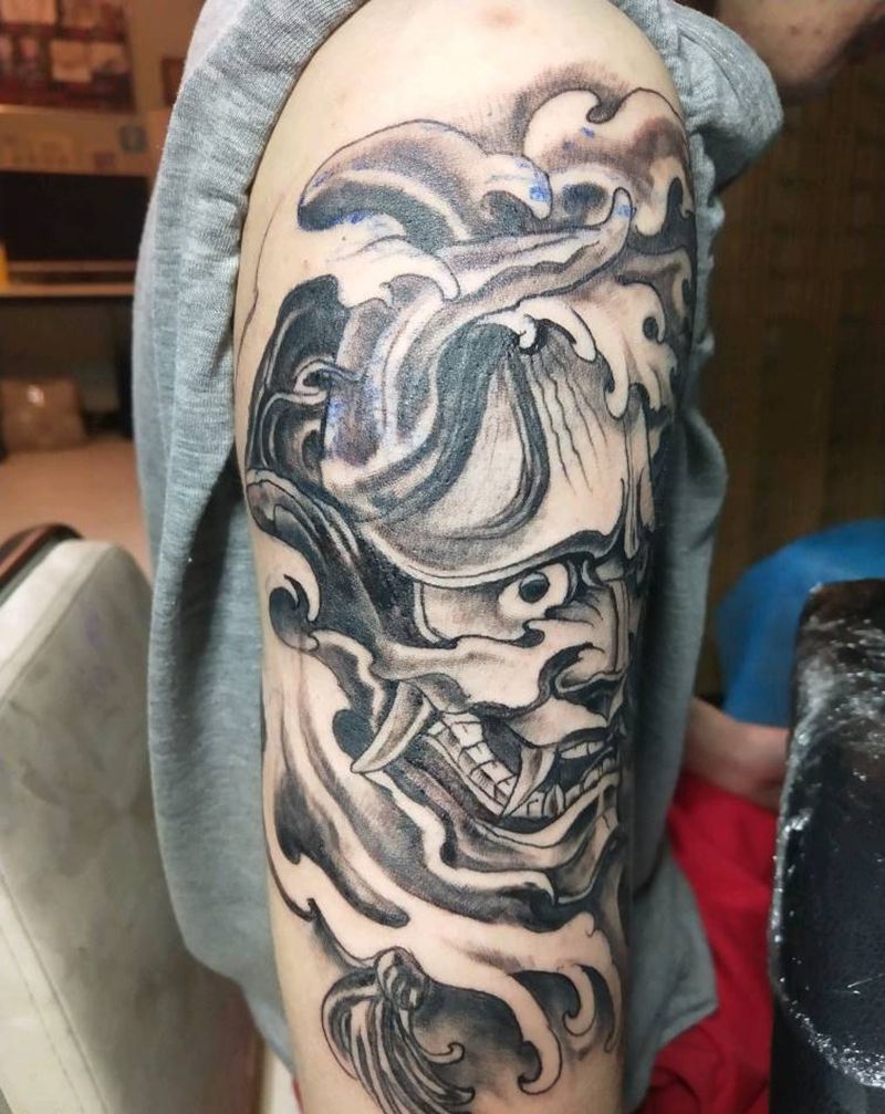 般若纹身图片_手臂新传统纹身图案