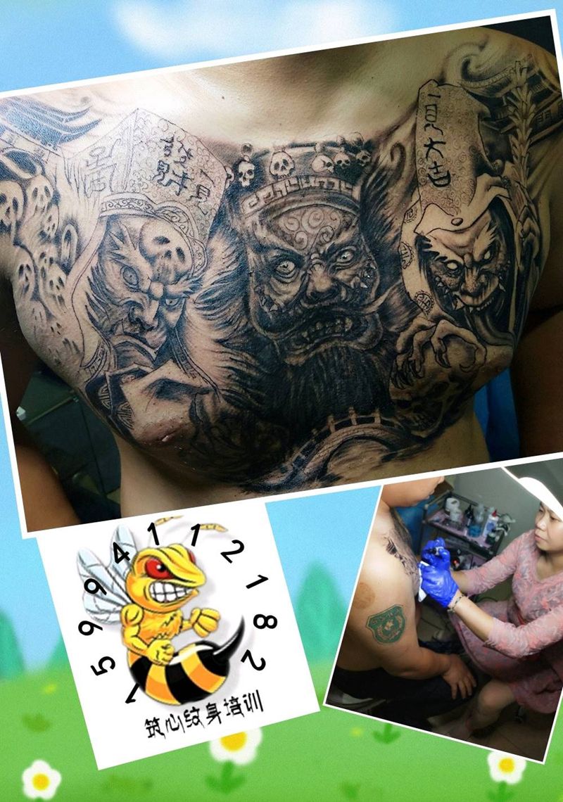 冥界三英纹身图片