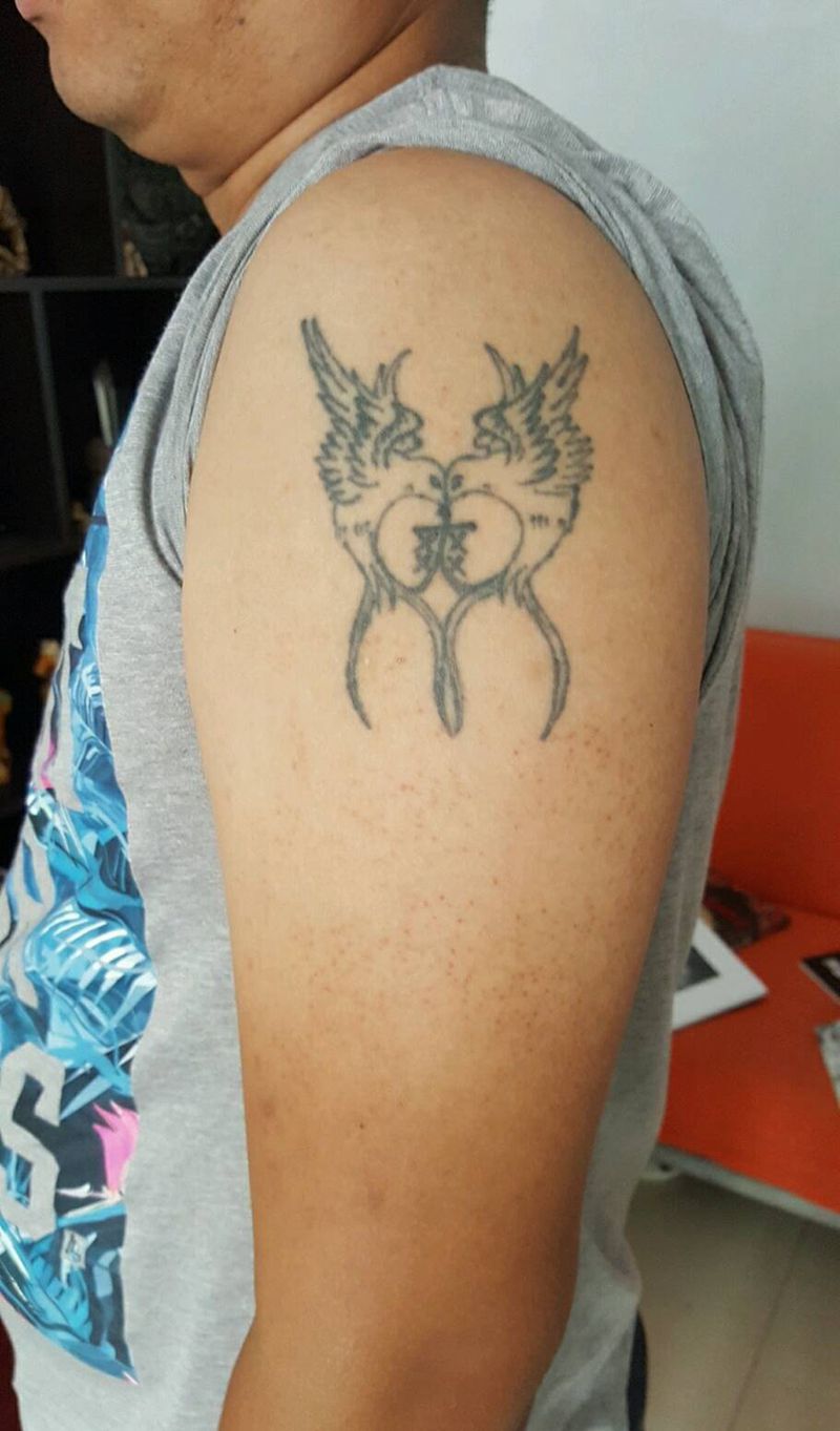 遮盖前纹身图片_肩部胸部腰部背部手臂传统人物鬼神宗教佛纹身图案