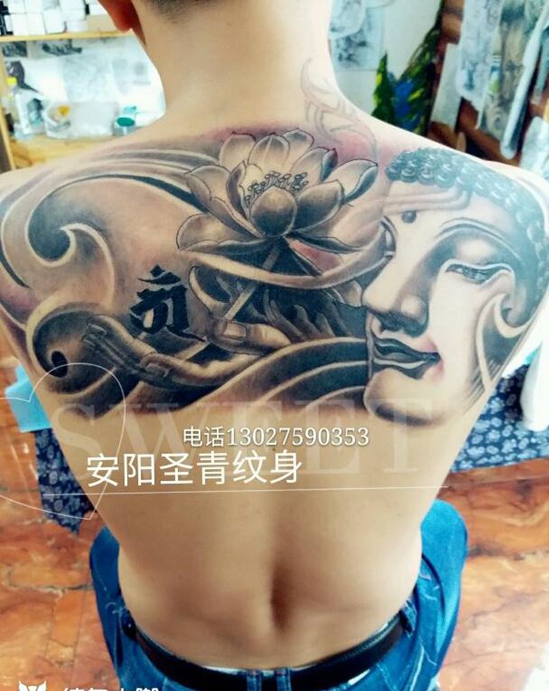 佛完成纹身图片