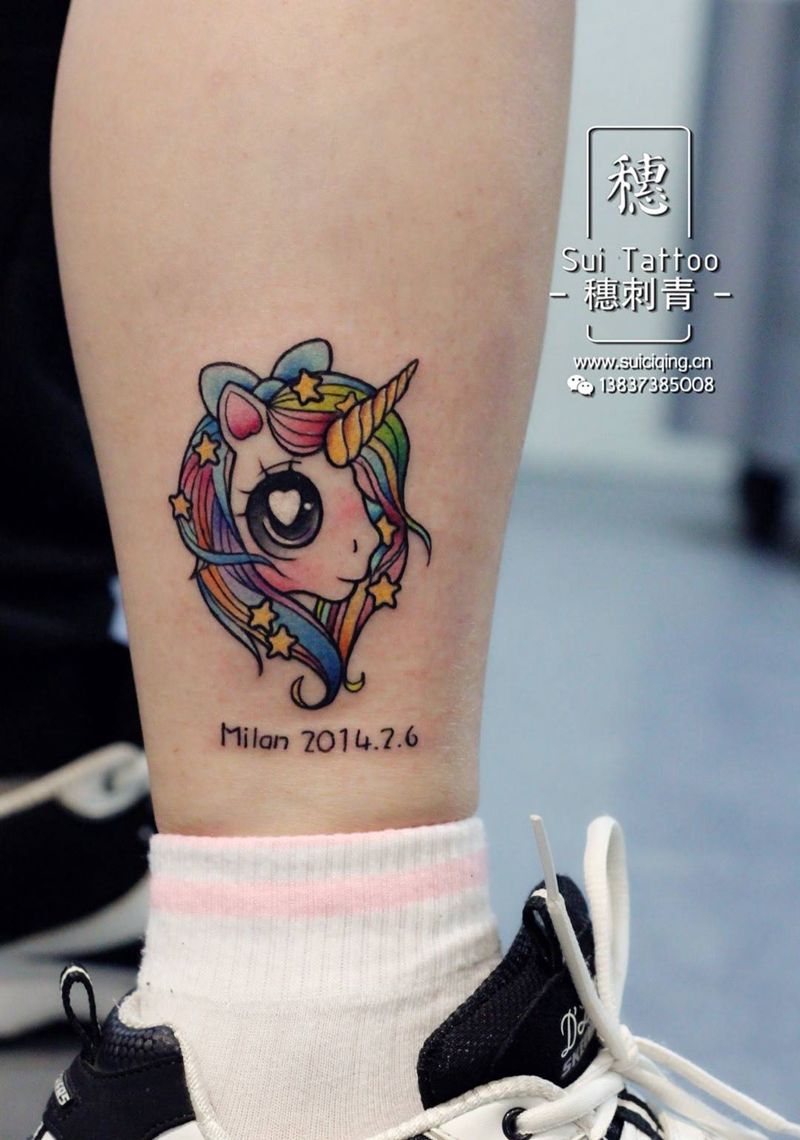 独角兽纹身图片