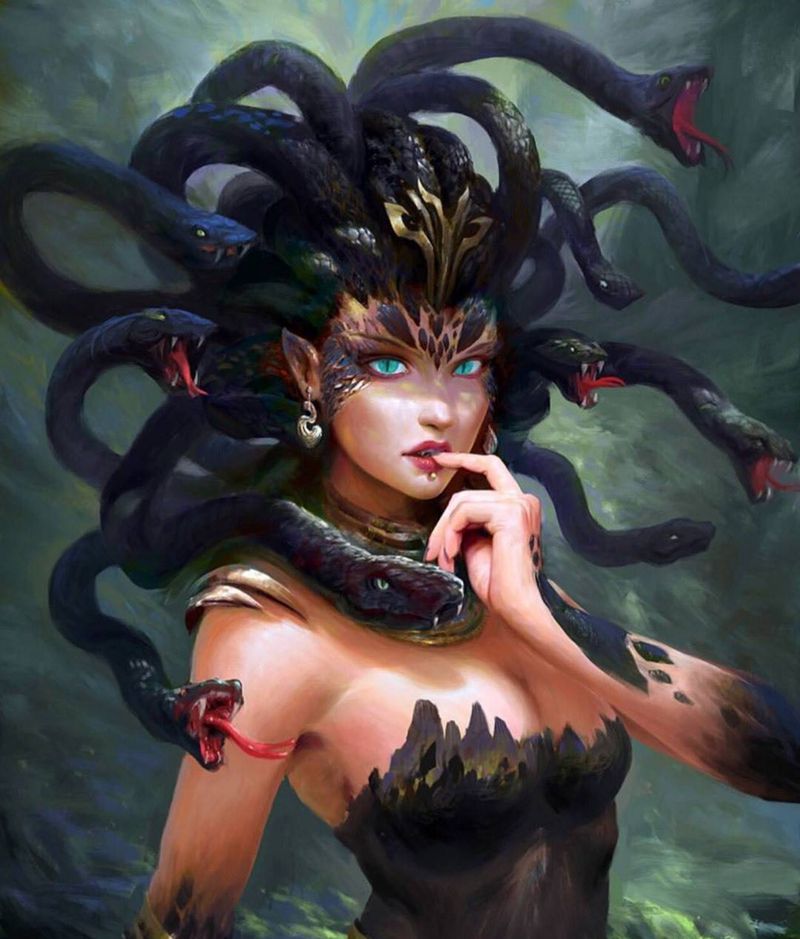 美杜莎 喜欢的可约纹身图片