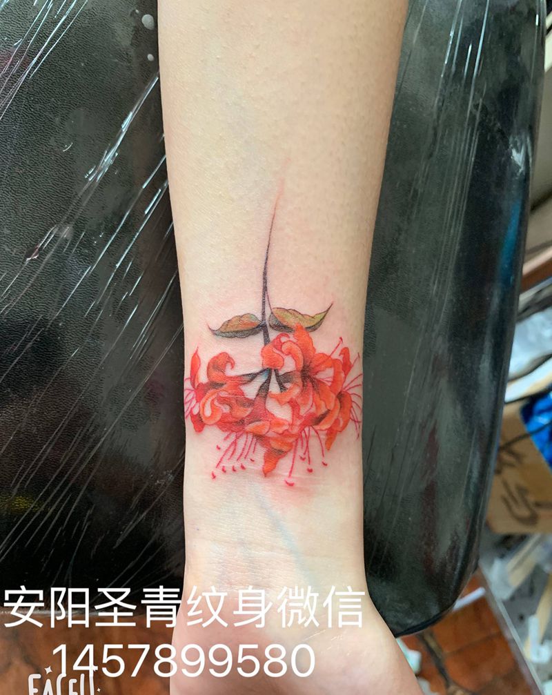 花完成纹身图片_水彩纹身图案