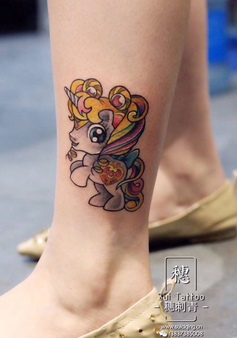 独角兽纹身图片