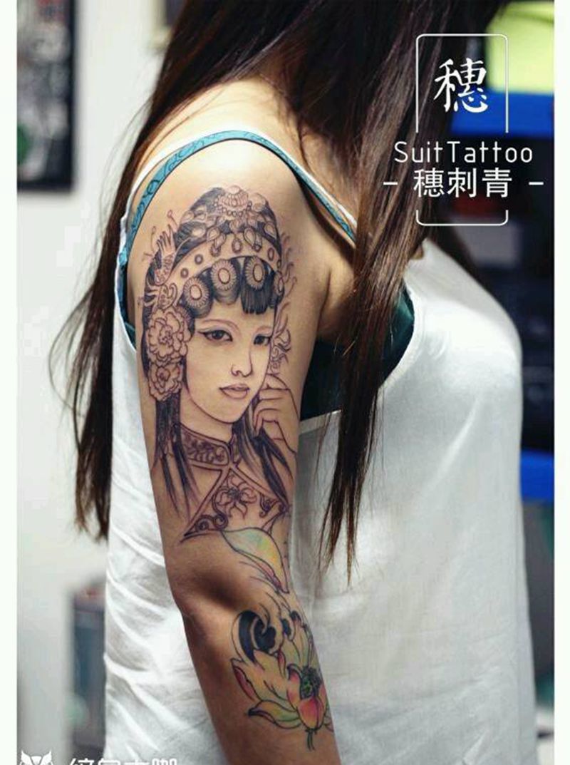 大花旦纹身图片