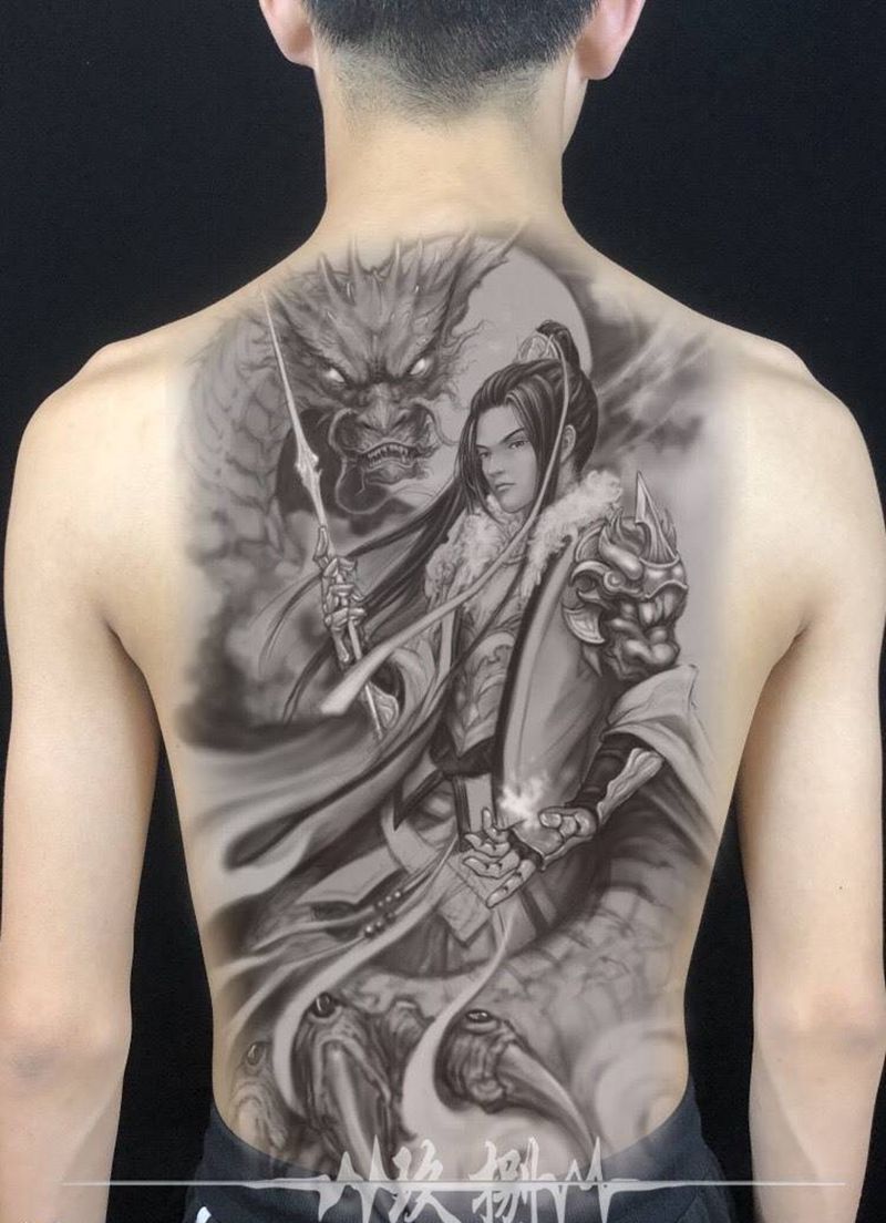 后背效果预览 〔可约〕纹身图片