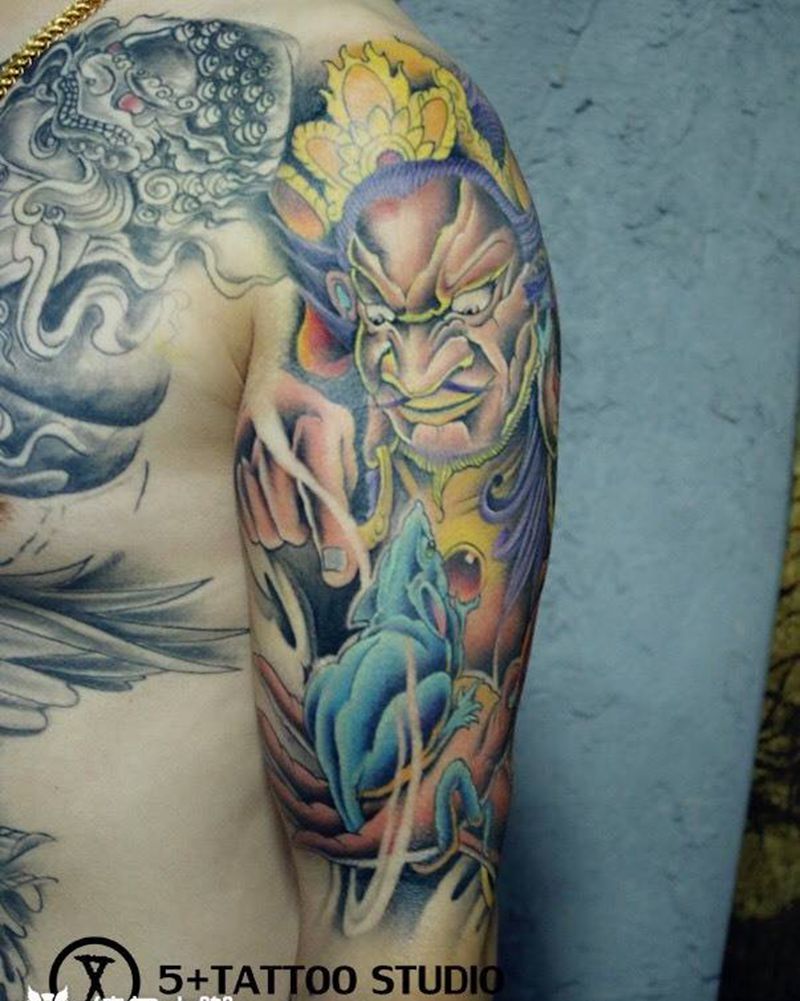 黄财神纹身图片