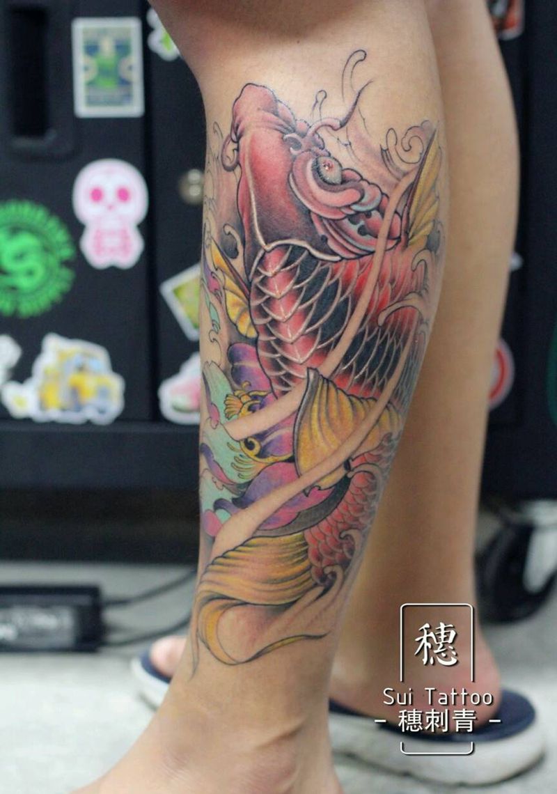 黄河大鲤鱼纹身图片