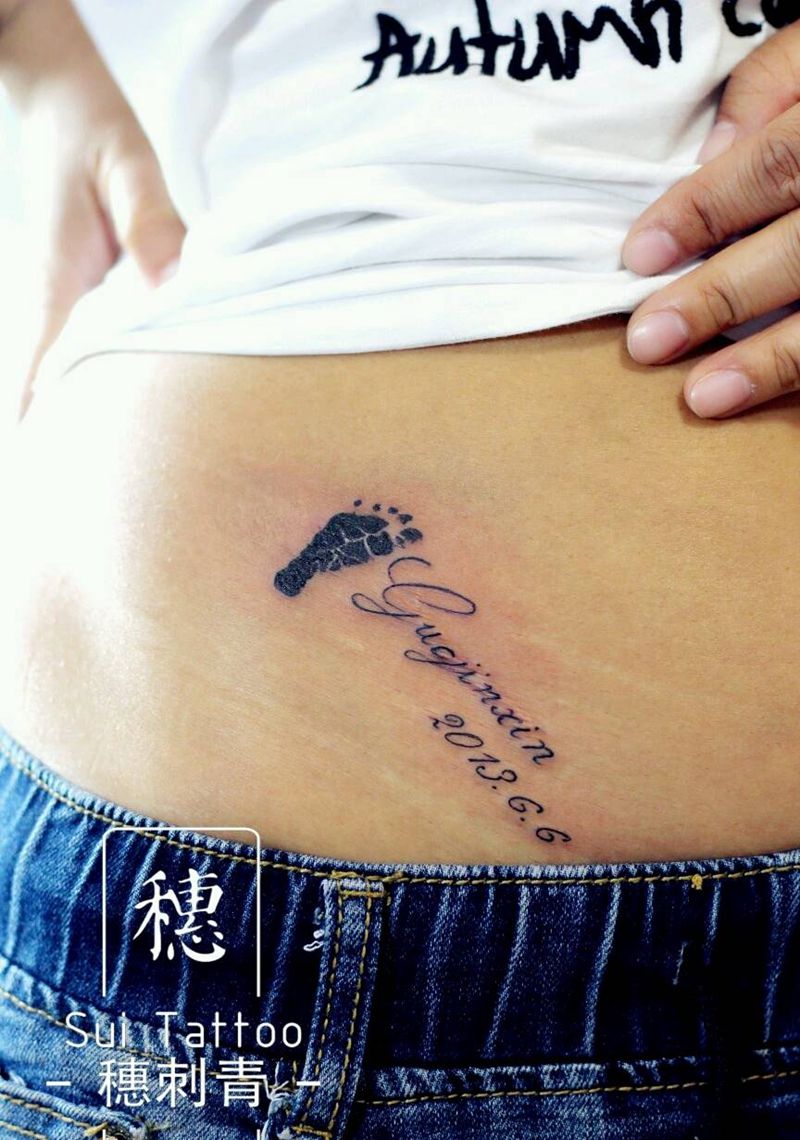 小脚丫纹身图片