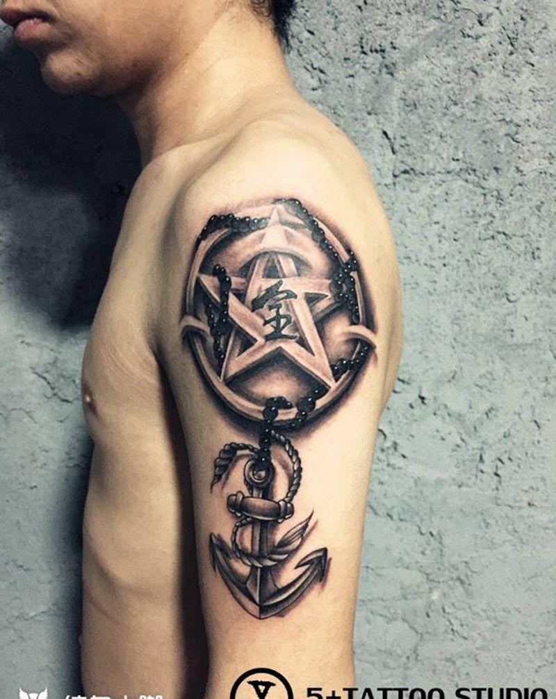 五角星纹身图片