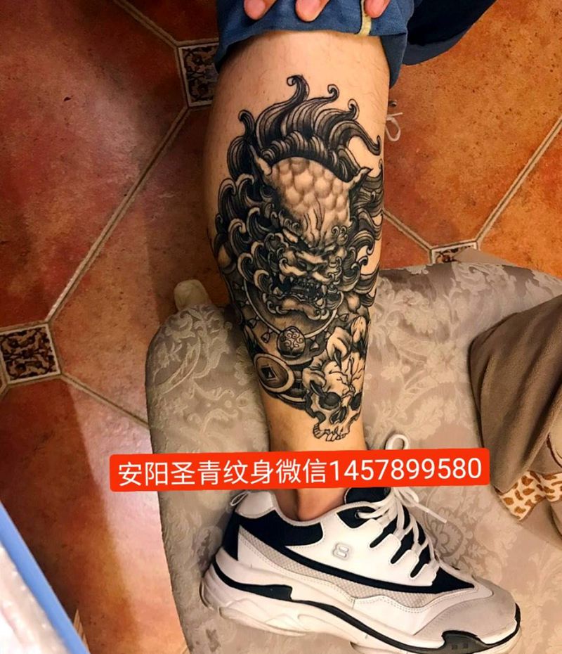 唐狮完成喜欢的约我纹身图片