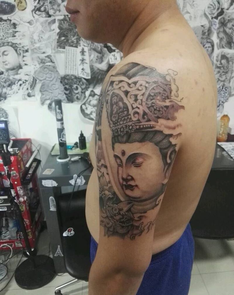 普贤菩萨纹身图片