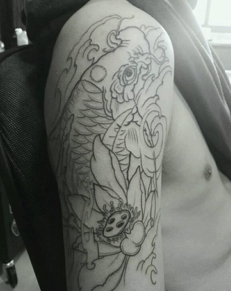 小鱼线纹身图片