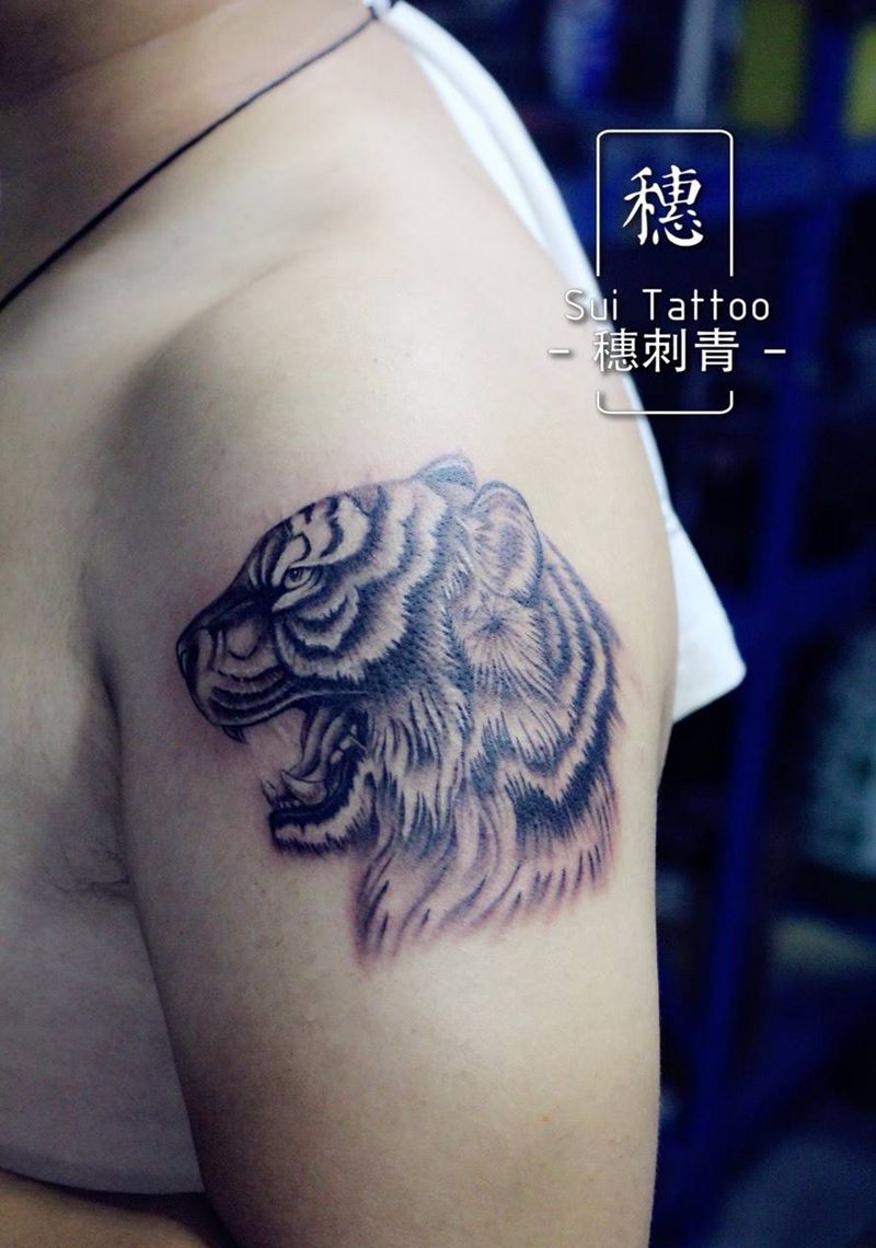 大老虎纹身图片